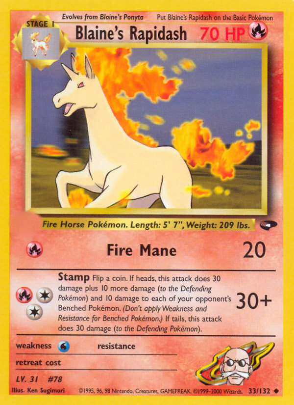 Blaine's Rapidash (33/132)  - Gym Challenge Unlimited