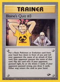 Blaine's Quiz # (112/132)  - Gym Challenge Unlimited