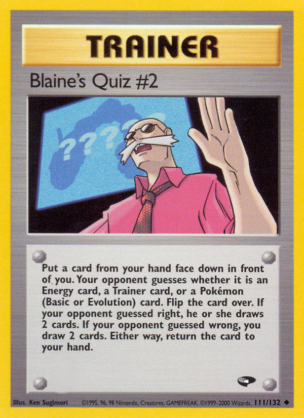 Blaine's Quiz # (111/132)  - Gym Challenge Unlimited