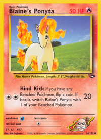 Blaine's Ponyta (64/132)  - Gym Challenge Unlimited