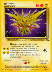 Zapdos (30/62)  - Fossil Unlimited