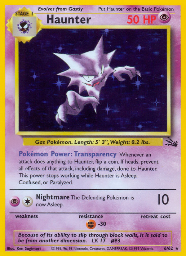 Haunter (6/62)  - Fossil
