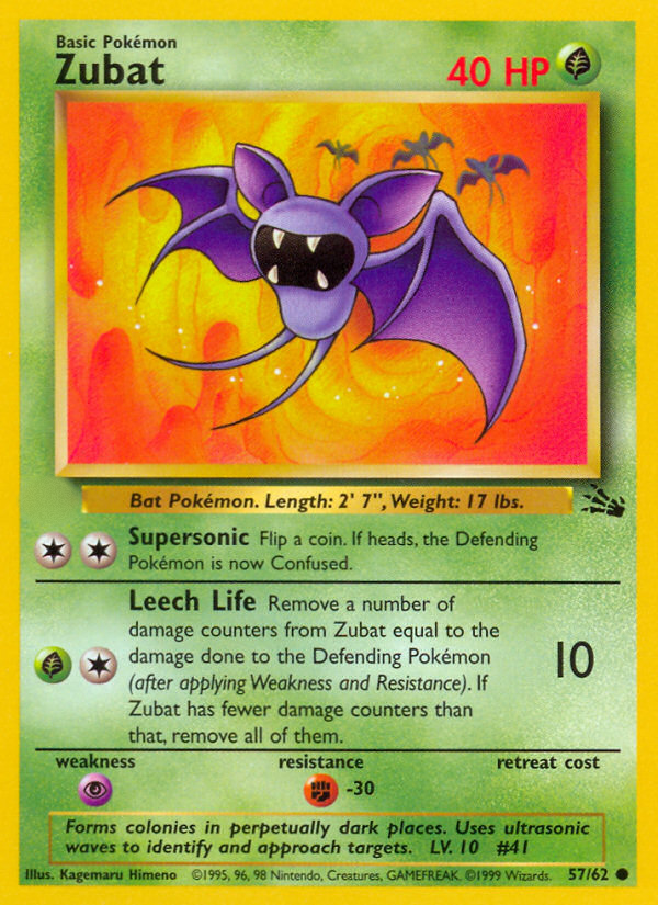 Zubat (57/62)  - Fossil Unlimited