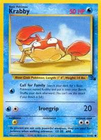 Krabby (51/62)  - Fossil Unlimited