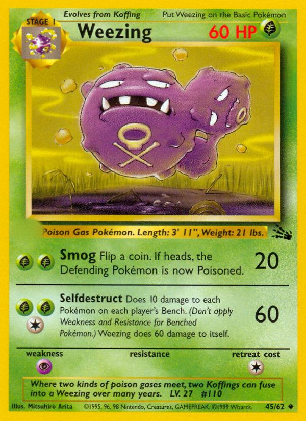 Weezing (45/62)  - Fossil Unlimited