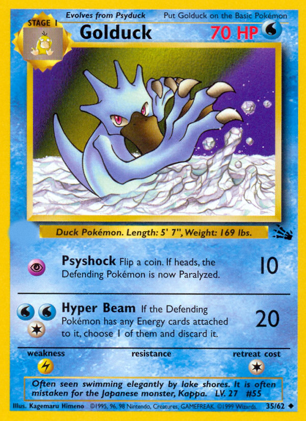 Golduck (35/62)  - Fossil Unlimited