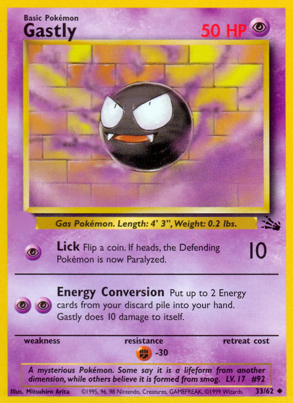 Gastly (33/62)  - Fossil Unlimited
