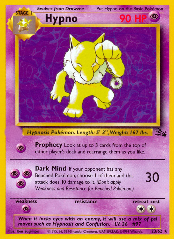 Hypno (23/62)  - Fossil Unlimited