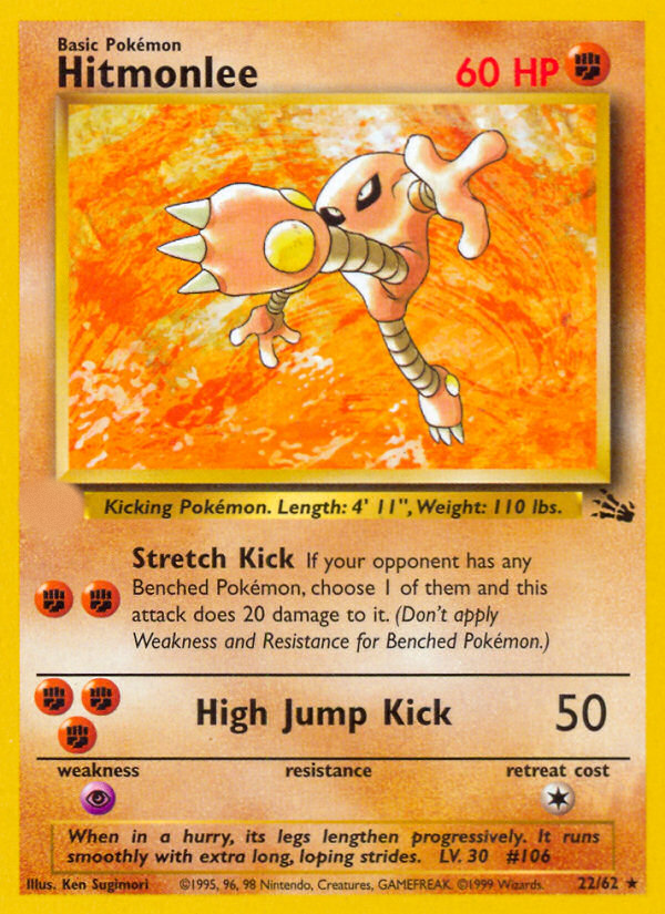 Hitmonlee (22/62)  - Fossil Unlimited