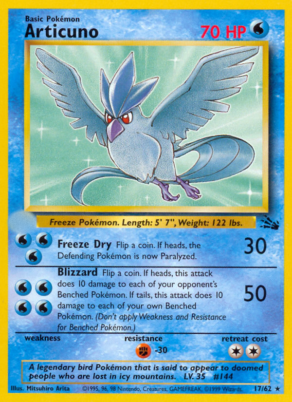 Articuno (17/62)  - Fossil Unlimited