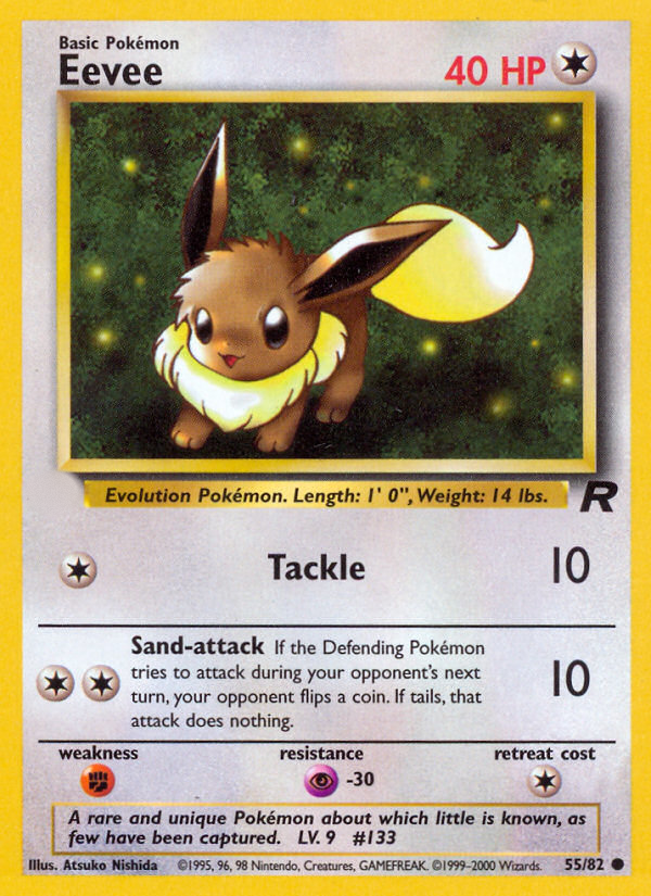 Eevee (55/82)  - Team Rocket Unlimited