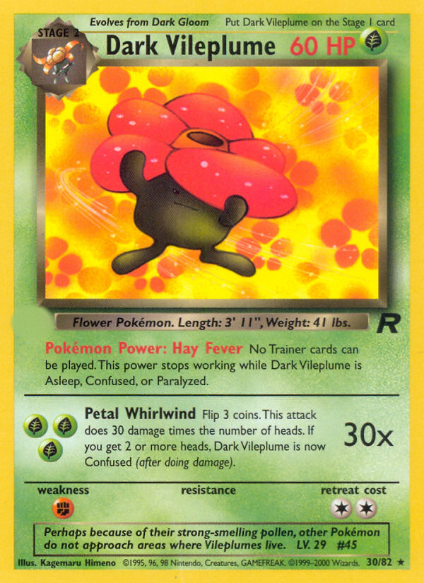 Dark Vileplume (30/82)  - Team Rocket Unlimited