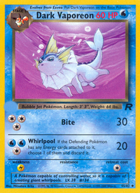 Dark Vaporeon (45/82)  - Team Rocket Unlimited
