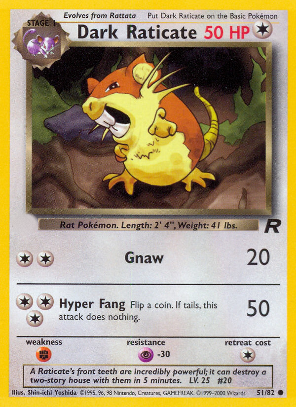 Dark Raticate (51/82)  - Team Rocket Unlimited