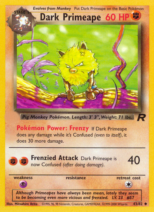Dark Primeape (43/82)  - Team Rocket Unlimited