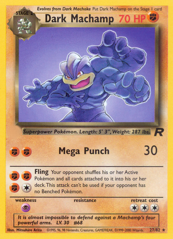 Dark Machamp (27/82)  - Team Rocket Unlimited