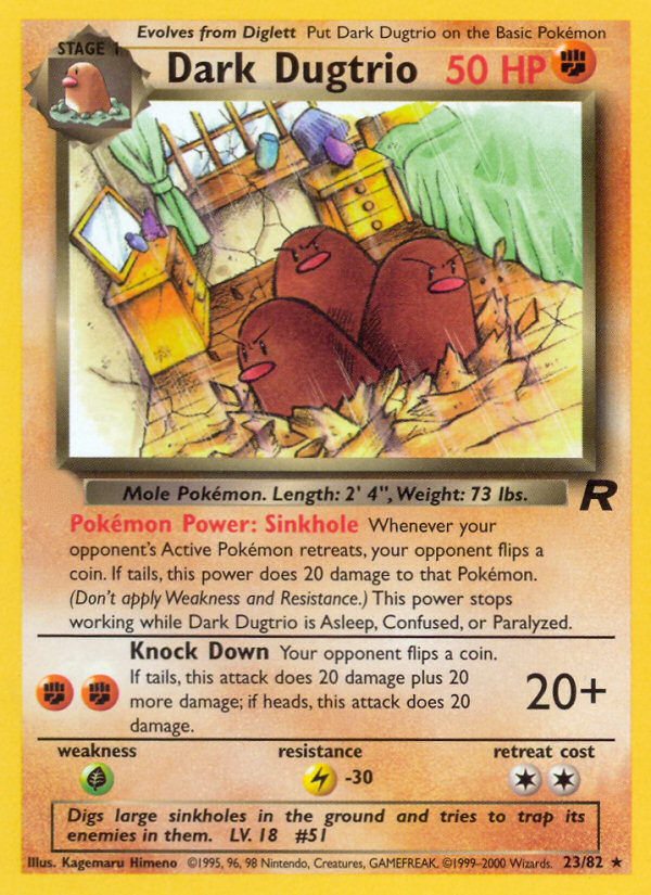 Dark Dugtrio (23/82)  - Team Rocket Unlimited