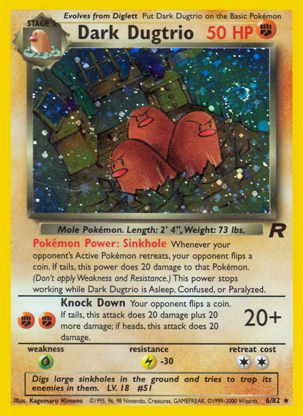 Dark Dugtrio (6/82)  - Team Rocket