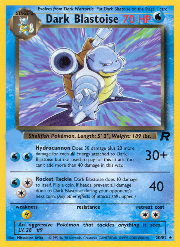 Dark Blastoise (20/82)  - Team Rocket Unlimited