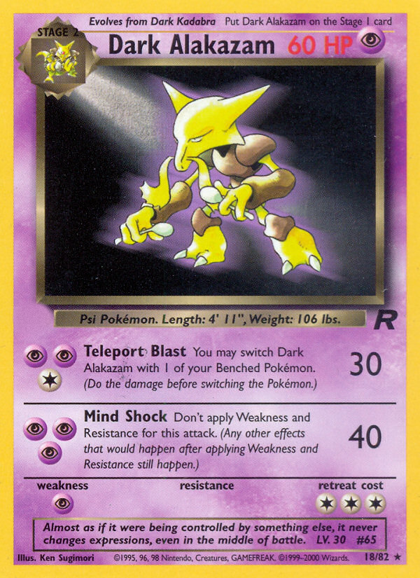 Dark Alakazam (18/82)  - Team Rocket Unlimited