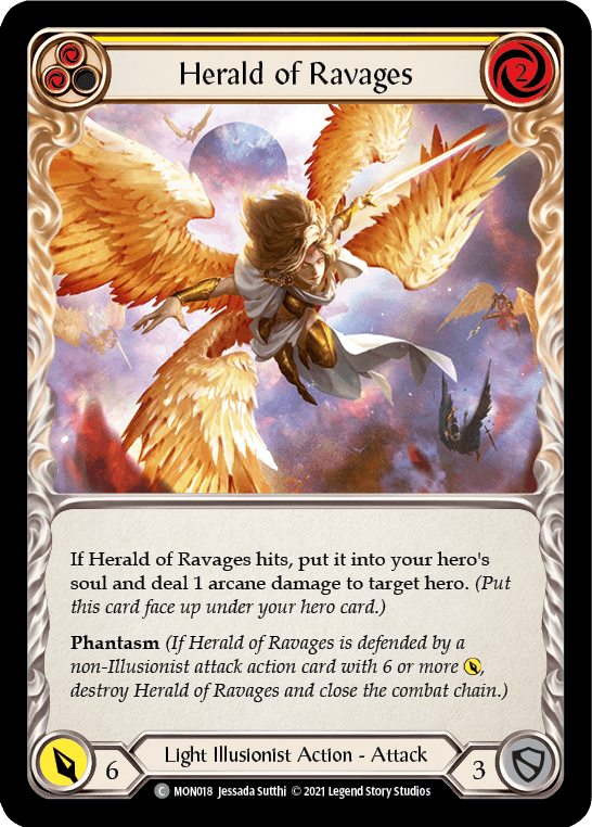 Herald of Ravages (Yellow) [MON018] (Monarch) 1st Edition Normal - POKÉ JEUX
