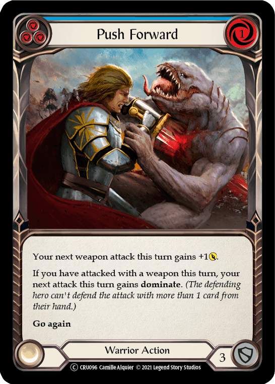 Push Forward (Blue) [U-CRU096] (Crucible of War Unlimited) Unlimited Rainbow Foil - POKÉ JEUX