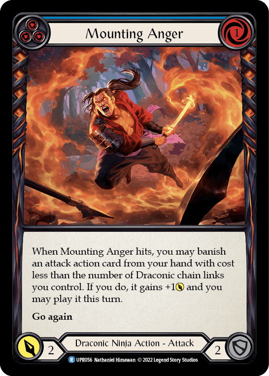 Mounting Anger (Blue) [UPR056] (Uprising) Rainbow Foil - POKÉ JEUX
