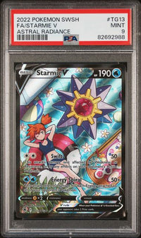 2022 POKEMON SWORD & SHIELD ASTRAL RADIANCE #TG13 FA/STARMIE V ASTRAL RADIANCE PSA 9 #82692988