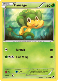 Pansage (Energy Holo) (7/114) - Miscellaneous Cards & Products Reverse Holofoil