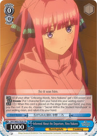 Informé du départ, Nino Nakano (5HY/W83-TE29 TD) [The Quintessential Quintuplets] 
