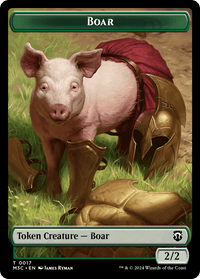 Boar (Ripple Foil) // Forest Dryad Double-Sided Token [Modern Horizons 3 Commander Tokens] - POKÉ JEUX