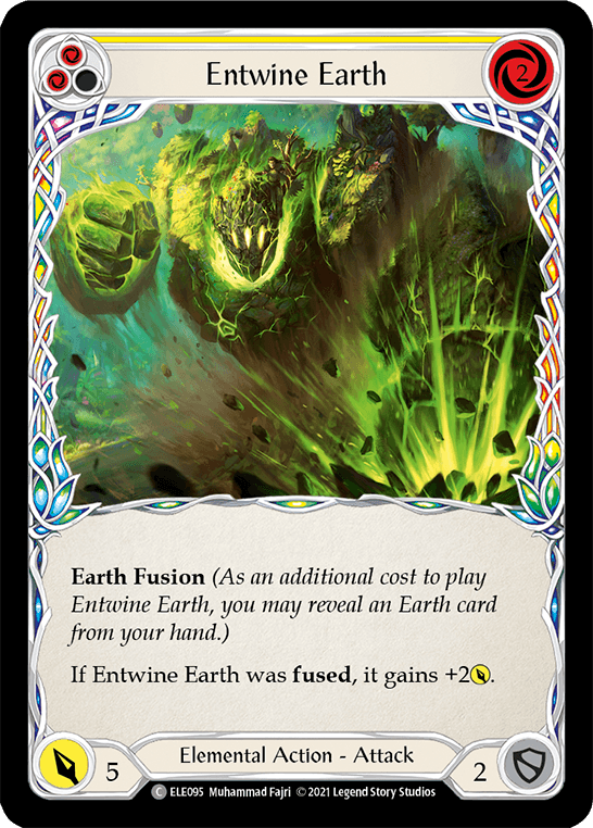 Entwine Earth (Yellow) [ELE095] (Tales of Aria) 1st Edition Rainbow Foil - POKÉ JEUX