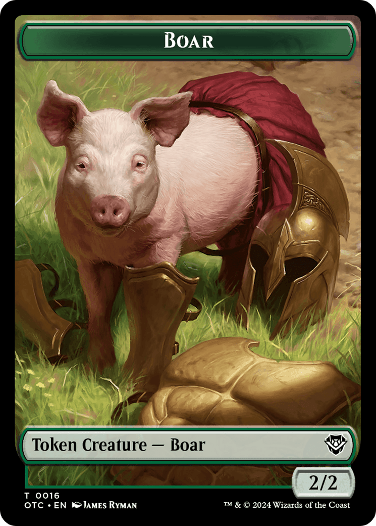 Boar // Drake Double-Sided Token [Outlaws of Thunder Junction Commander Tokens] - POKÉ JEUX