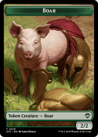 Boar // Drake Double-Sided Token [Outlaws of Thunder Junction Commander Tokens] - POKÉ JEUX