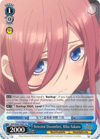 Detected Discomfort, Miku Nakano (5HY/W83-TE47 TD) [The Quintessential Quintuplets]