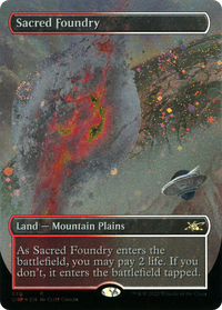 Sacred Foundry (Borderless) (Galaxy Foil) [Unfinity]