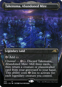 Takenuma, Abandoned Mire (Borderless Alternate Art) [Kamigawa: Neon Dynasty]