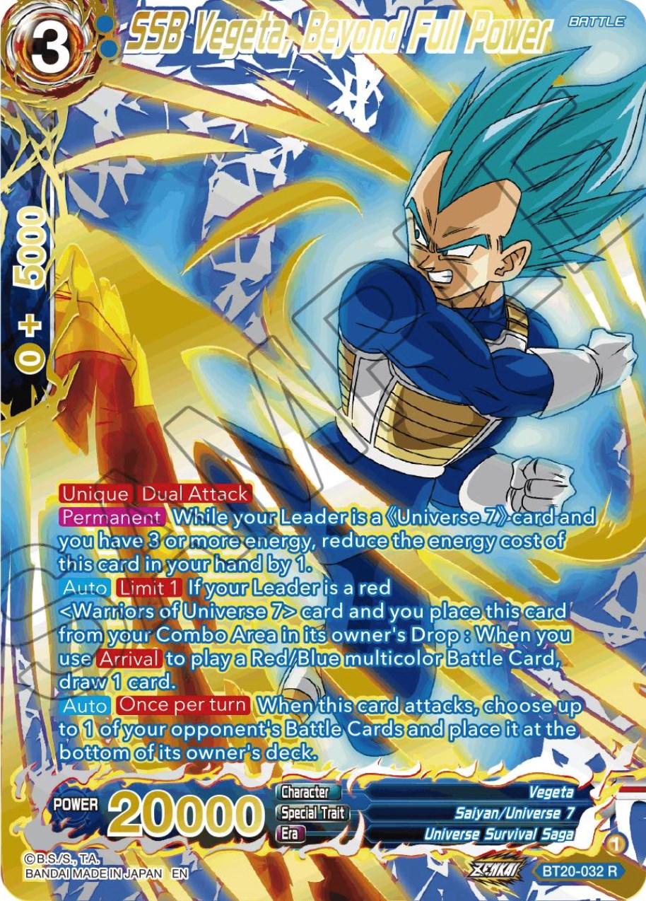 SSB Vegeta, Beyond Full Power (Gold-Stamped) (BT20-032) [Power Absorbed] - POKÉ JEUX