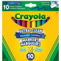 CRAYOLA - 10 ULTRA-CLEAN WASH MARKERS, CLASSIC (Special Order)