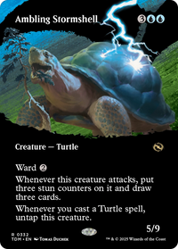 Ambling Stormshell (Borderless) (TDM-332) - Tarkir: Dragonstorm Foil