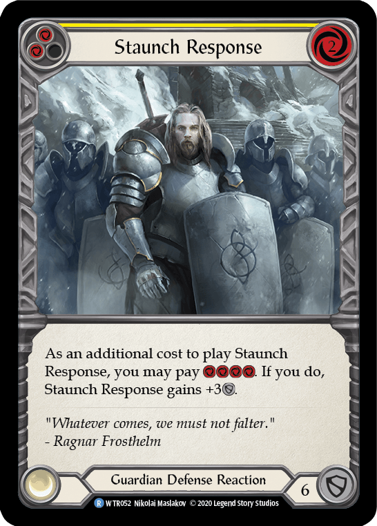 Staunch Response (Yellow) [U-WTR052] (Welcome to Rathe Unlimited) Unlimited Normal - POKÉ JEUX