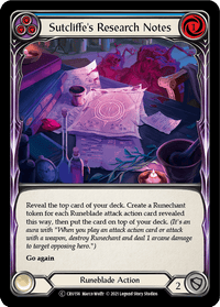 Sutcliffe's Research Notes (Blue) [U-CRU156] (Crucible of War Unlimited) Unlimited Rainbow Foil - POKÉ JEUX