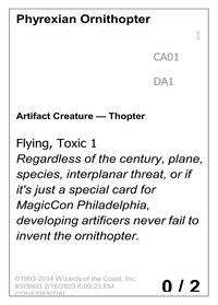 Ornithoptère Phyrexian [Événement inconnu] 