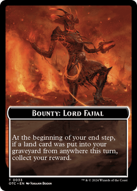 Bounty: Lord Fajjal // Bounty Rules Double-Sided Token [Outlaws of Thunder Junction Commander Tokens] - POKÉ JEUX