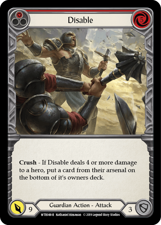Disable (Red) [WTR048-R] (Welcome to Rathe) Alpha Print Normal - POKÉ JEUX