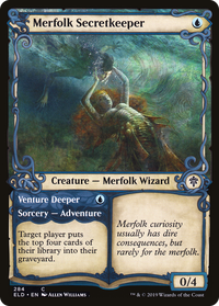 Merfolk Secretkeeper // Venture Deeper (Showcase) [Throne of Eldraine]