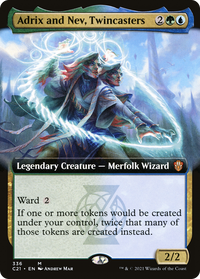 Adrix and Nev, Twincasters (Extended Art) [Commander 2021]