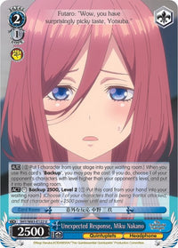 Réponse inattendue, Miku Nakano (5HY/W83-E122 U) [Les quintuplés quintessentiels] 