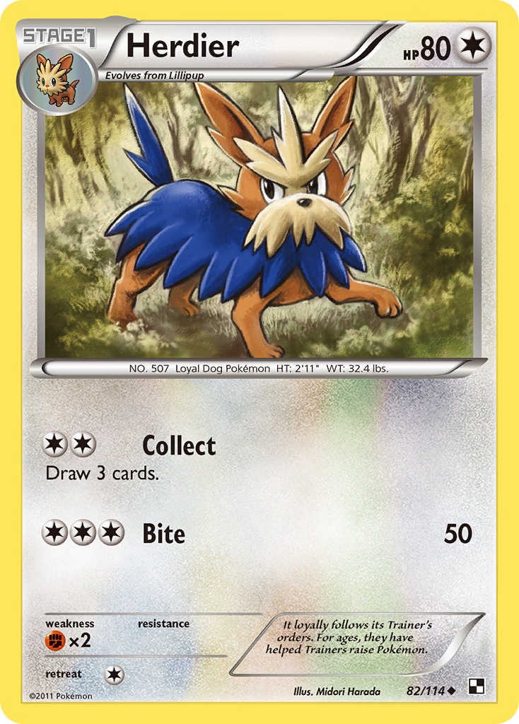 Herdier (19) - BW Trainer Kit Excadrill & Zoroark