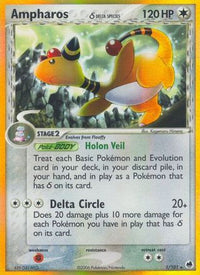 Ampharos (Delta Species) (1/101)  - Dragon Frontiers Holofoil